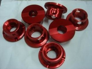 China Aluminum CNC precision machining parts / CNC machined parts with red anodize exporter